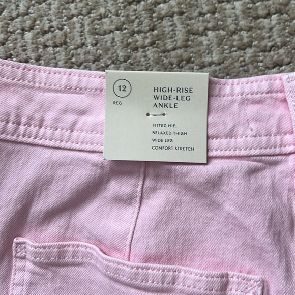 Universal Thread Pink High-Rise Wide leg Ankle Jean Sz 12. - Picture 5 of 9